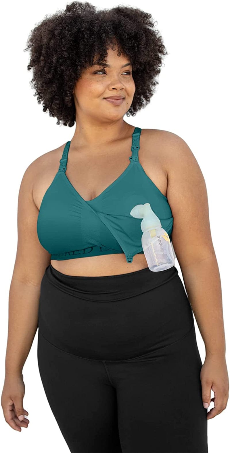 Sublime Hands Free Sports Pumping Bra | Patented All-In-One Pumping & Nursing Sports Bra Teal / Busty / 2X