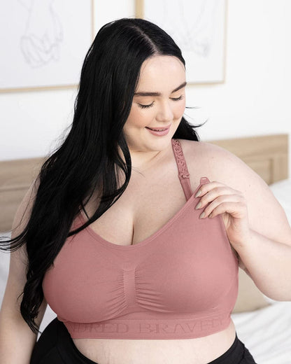 Sublime Lace Back Seamless Nursing Bra | Wireless Racerback Maternity Bra