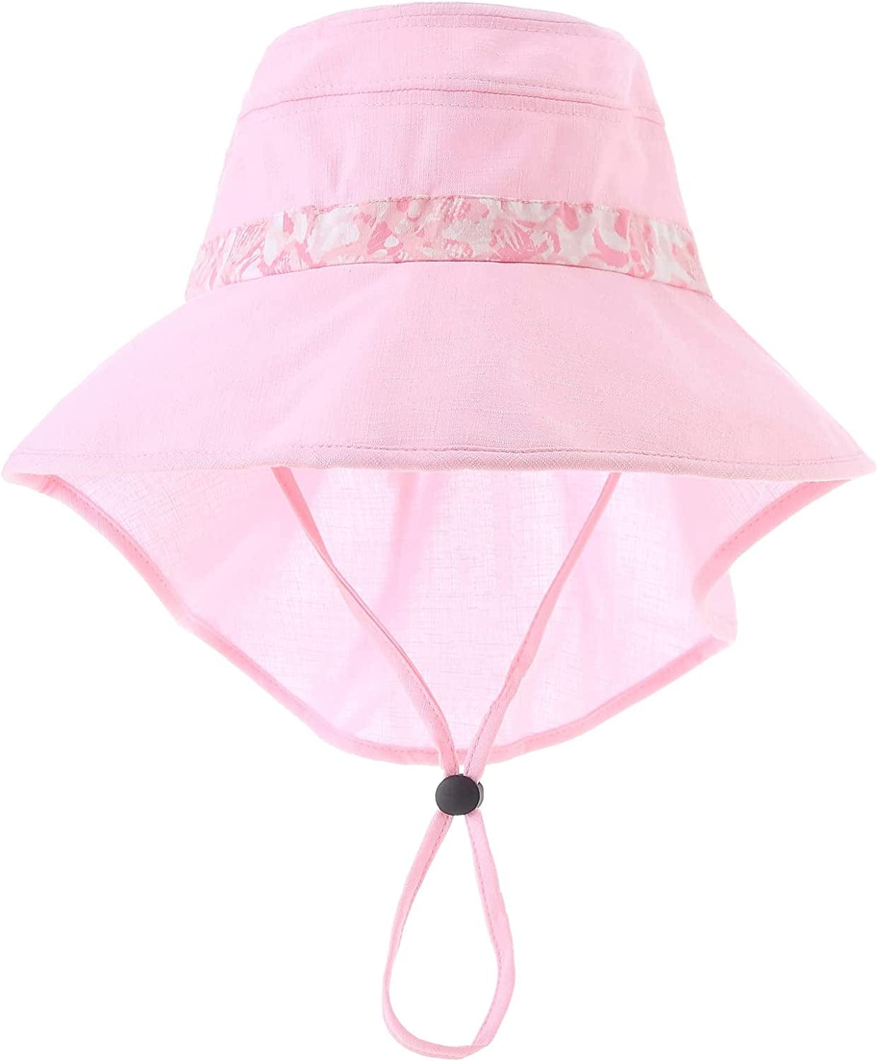 Sun Hats for Women Foldable Wide Birm Boonie Hat Adjustable UV Protection Fishing Hiking Hat with Windproof Tether Apparel & Accessories > Clothing Accessories > Hats LMLALML   