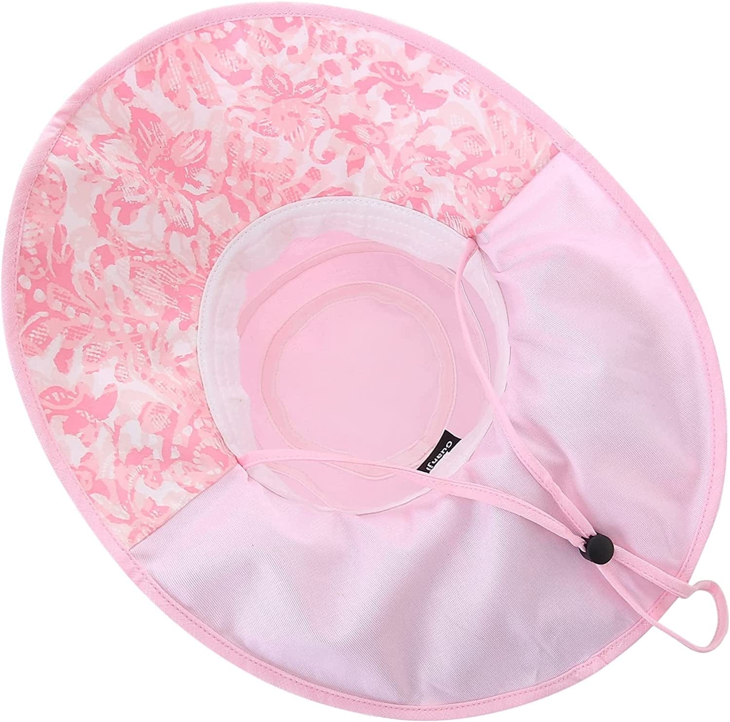 Sun Hats for Women Foldable Wide Birm Boonie Hat Adjustable UV Protection Fishing Hiking Hat with Windproof Tether Apparel & Accessories > Clothing Accessories > Hats LMLALML   
