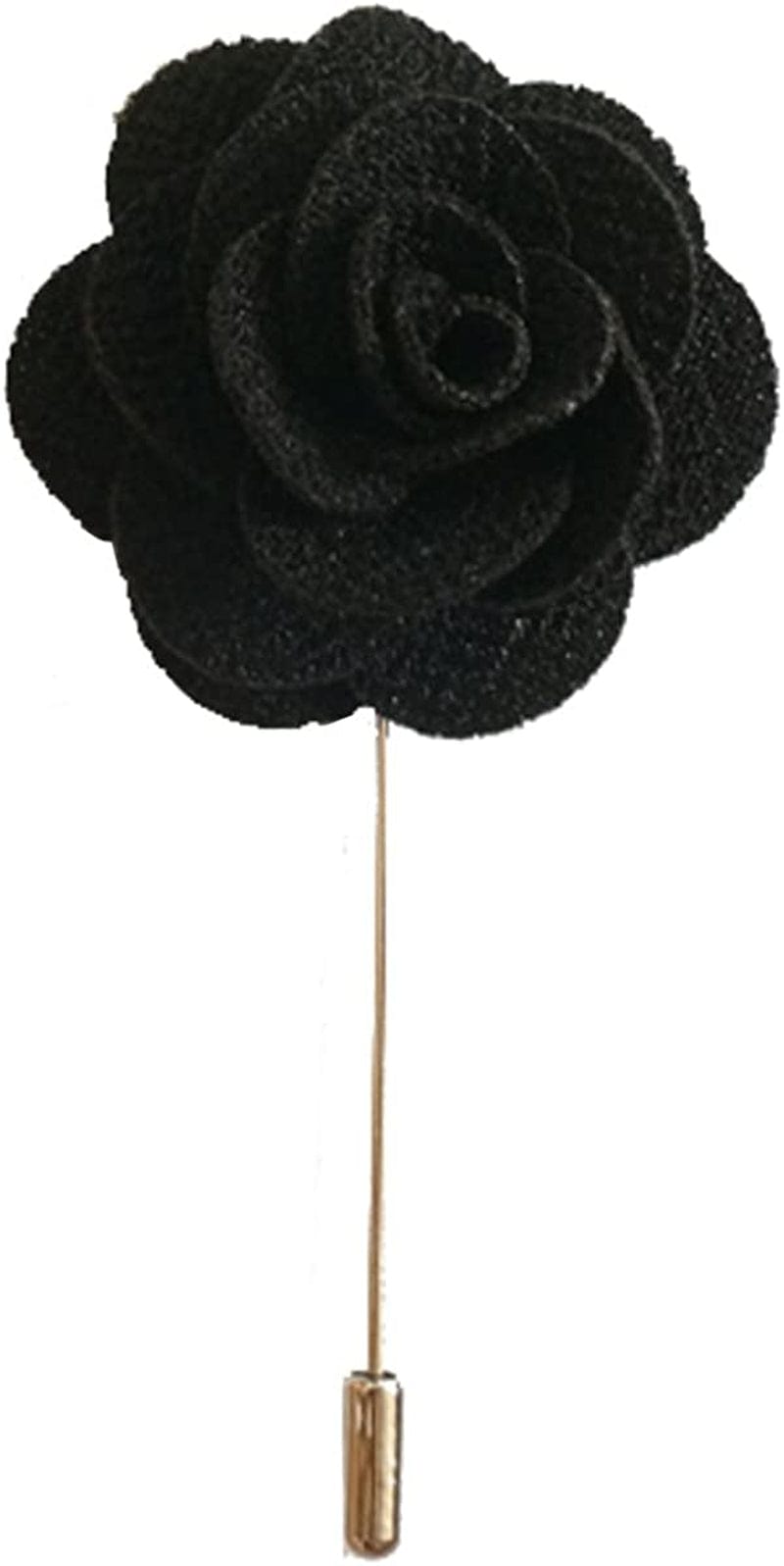 Sunny Home Men'S Lapel Flower Stick Brooch Pin Boutonniere for Suit Tuxedo Corsage Black / 3.74in