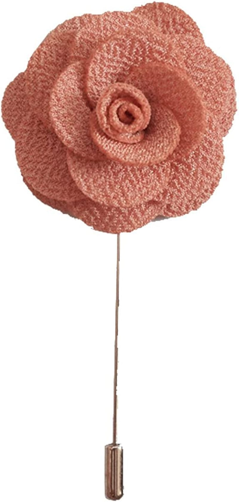 Sunny Home Men'S Lapel Flower Stick Brooch Pin Boutonniere for Suit Tuxedo Corsage Pink / 3.74in