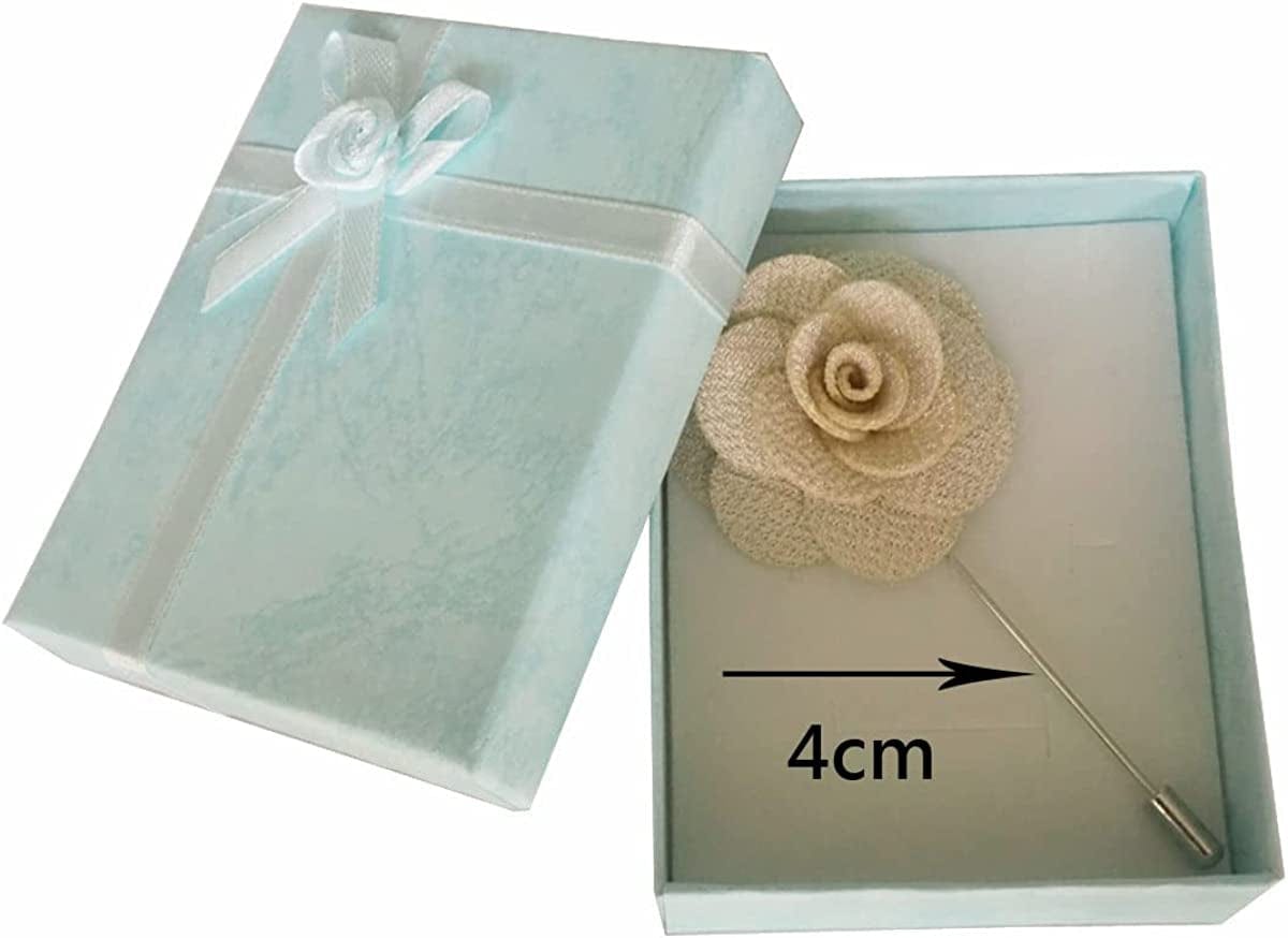 Sunny Home Men'S Lapel Flower Stick Brooch Pin Boutonniere for Suit Tuxedo Corsage