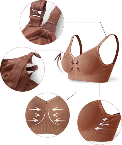 SUNNYBUY Women'S Nursing Bras Breastfeeding Maternity Bralette Pregnancy Wireless Seamless Postpartum Bra