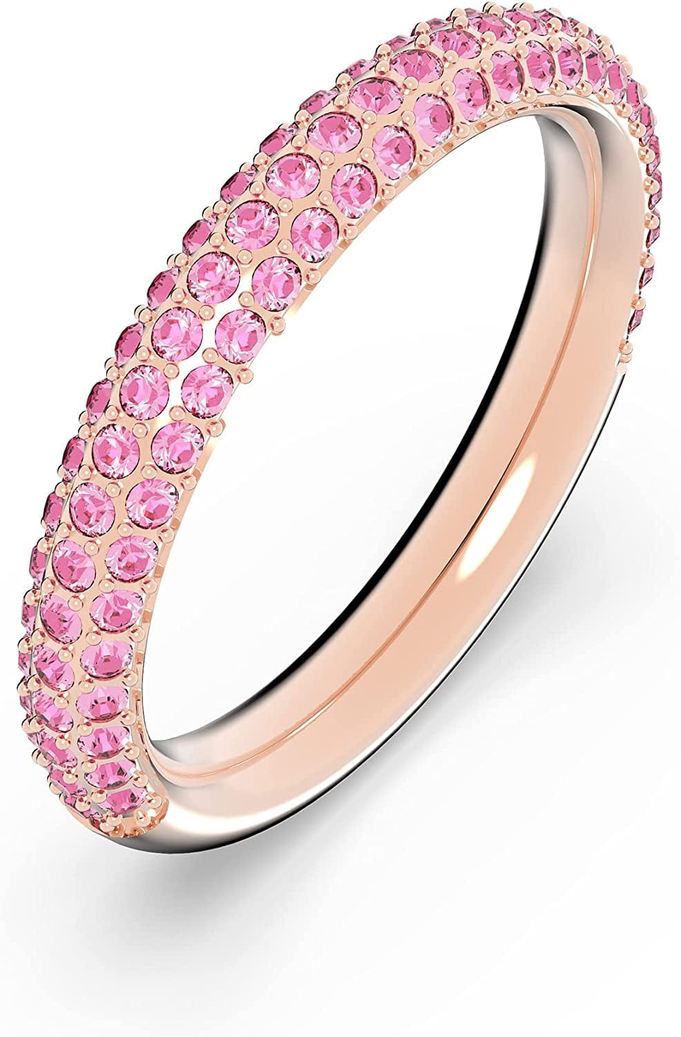 Swarovski Stone Ring Jewelry Collection, Pink Crystals, Rose Gold Tone Finish