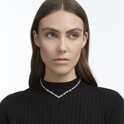 Swarovski Tennis Deluxe Jewelry Collection, Rhodium & Rose Gold Tone Finish, Clear Crystals