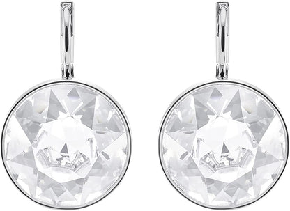 Swarovski Women'S Bella Heart Earrings Collection, Pink Crystals, Clear Crystals White