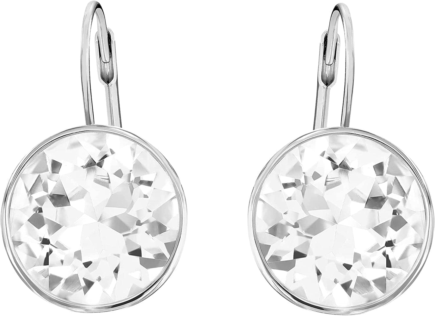 Swarovski Women'S Bella Heart Earrings Collection, Pink Crystals, Clear Crystals White