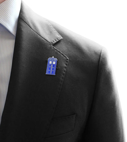 Tardis Whovian Retired Enamel Lapel Pin 1"