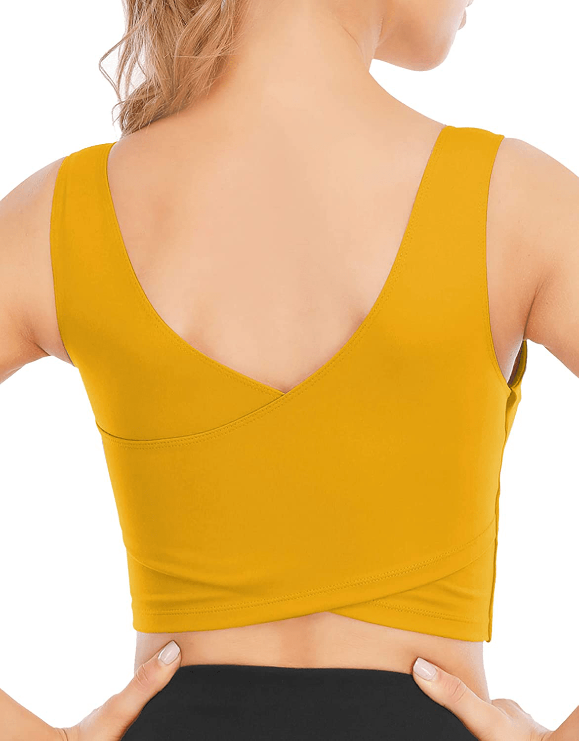 TASADA V-Neck Sports Bras for Women - Wirefree Padded Yoga Bra Running Workout Aesthetic Crop Tank Tops Apparel & Accessories > Clothing > Underwear & Socks > Bras Kylie Max   