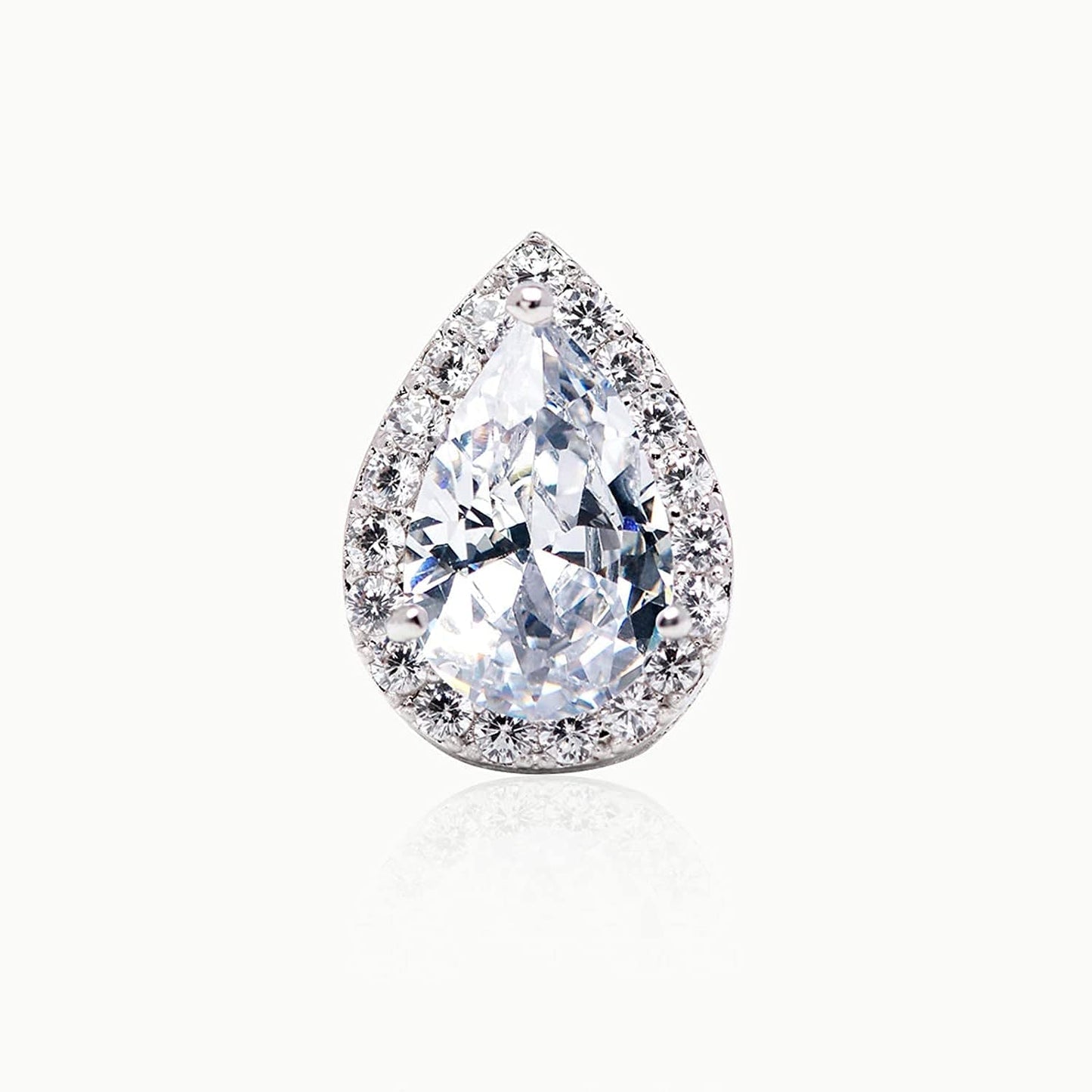 Teardrop Bridal Earrings for Wedding, Prom - Elegant Cubic Zirconia Stud Earrings for Women, Brides, Bridesmaids