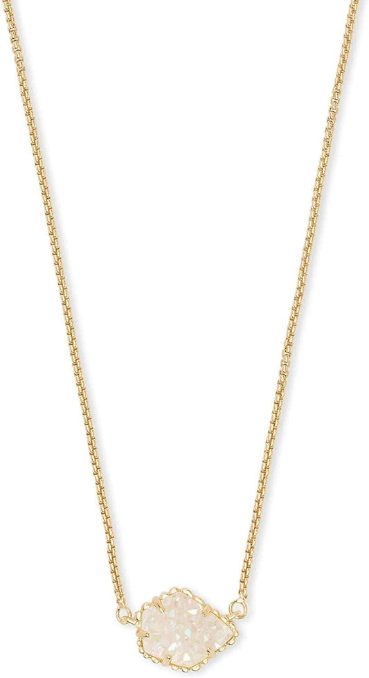 Tess Pendant Necklace for Women, Fashion Jewelry GOLD - IRIDESCENT DRUSY