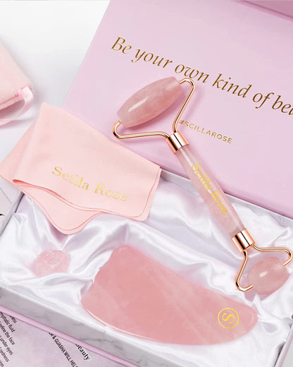 The Best Jade Roller Massaging Facial Roller, Superior and Natural for Facial Toning, Massage, Anti-Ageing, Skin Firming, Face Slimming. Lymphatic Drainage. Authentic & Genuine Beauty Tool Health & Beauty > Personal Care > Cosmetics > Cosmetic Tools > Skin Care Tools Scilla ROSE Stunning Rose Quartz Set  