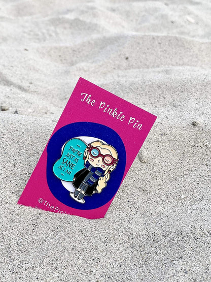 Thepinkiepin Lovegood Luna Enamel Pin | with 2 Butterfly Clutches | Lapel Pin for Backpacks, Women, Collection and Display | Harry Styles Merch | Lovegood Costume Anime Pins