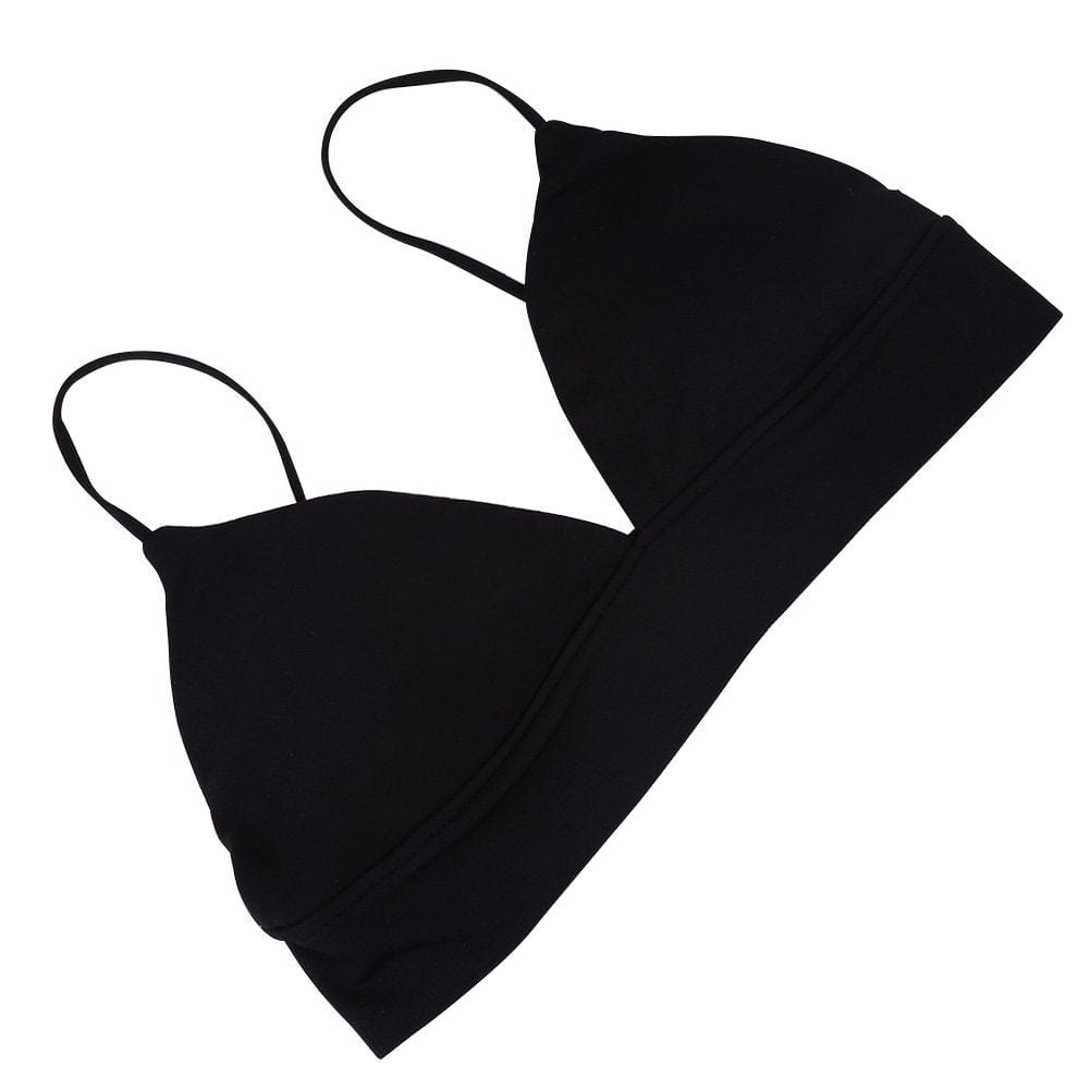 Thin Bra, 3 Color/Pack Fashion Soft Wire Free Bras Sport Bikini with Removable Pads Slim Strap and Deep-V Design Girls' Crop Bra/Maternity Nursing Brassiere/Soft Cup(M Size)