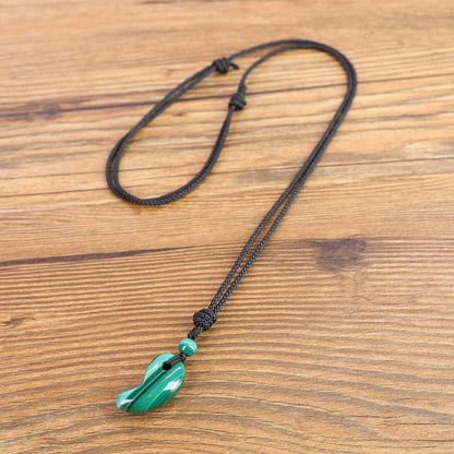 Three Sacred Treasures Magatama Pendant Necklace