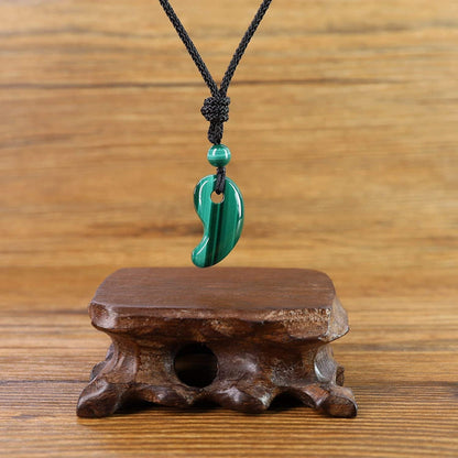 Three Sacred Treasures Magatama Pendant Necklace