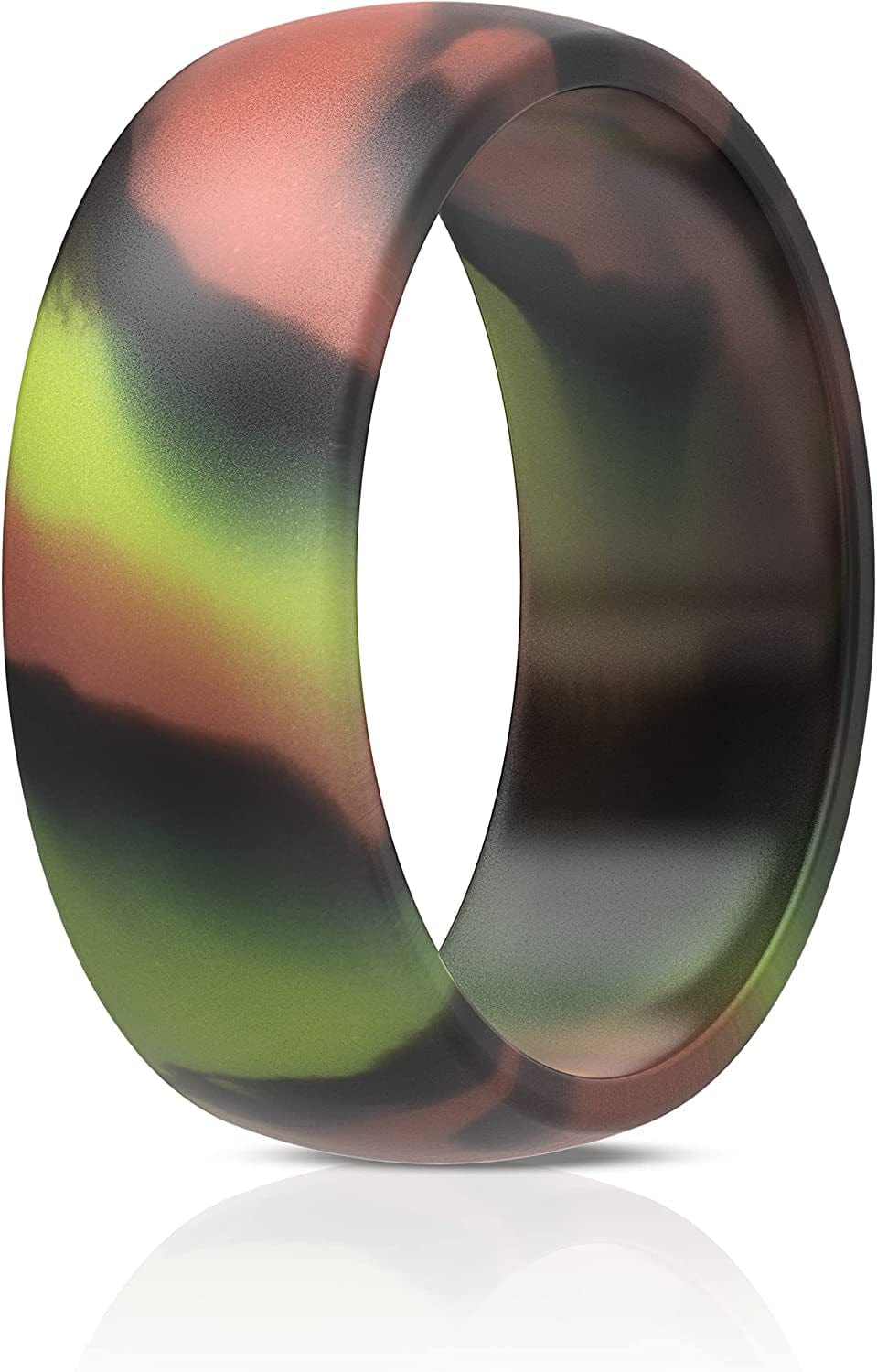 Thunderfit Silicone Wedding Ring for Men & Women - 8.7Mm Wide - 2.5Mm Thick BJ - Camo / 7.5 - 8 (18.20mm)