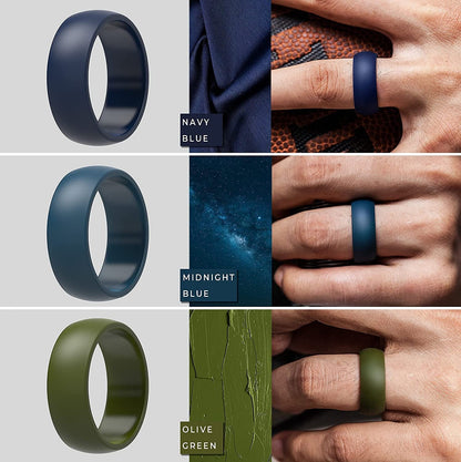 Thunderfit Silicone Wedding Ring for Men & Women - 8.7Mm Wide - 2.5Mm Thick