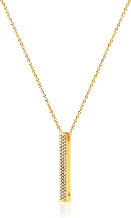 Tiny Dot Pendant Necklace,Dainty 14K Gold Plated Sterling Silver round Dot Circle CZ Choker Necklace Jewelry Gift for Women cz-gold-bar