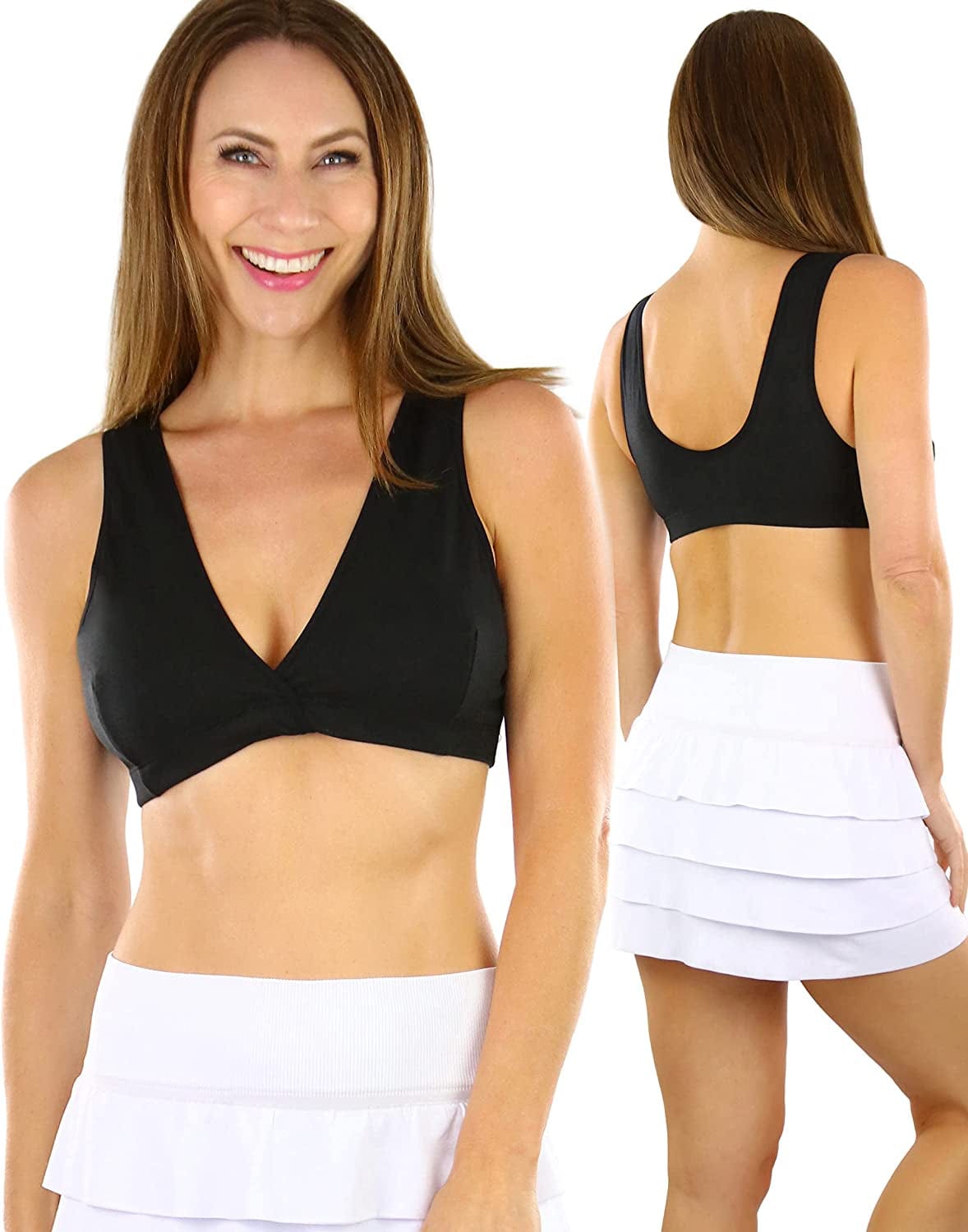 Tobeinstyle Women'S Pack of Seamless Nursing Bras W/Ruched Cups