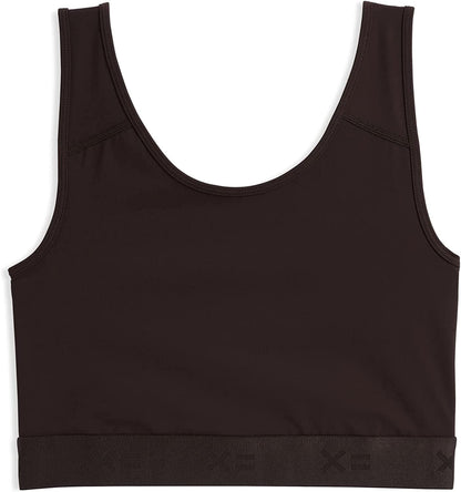 Tomboyx Compression Bra, Chest Binder Alternative, Wireless Full Coverage Medium Support Top, Athletic Sports Bra, (XS-6X) Java / 3X-Large