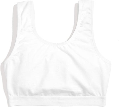 Tomboyx Soft Bra, Cotton Scoop-Neck Bralette for Women, Wireless No-Padding Low Impact, (XS-5X) X= White / 4X-Large