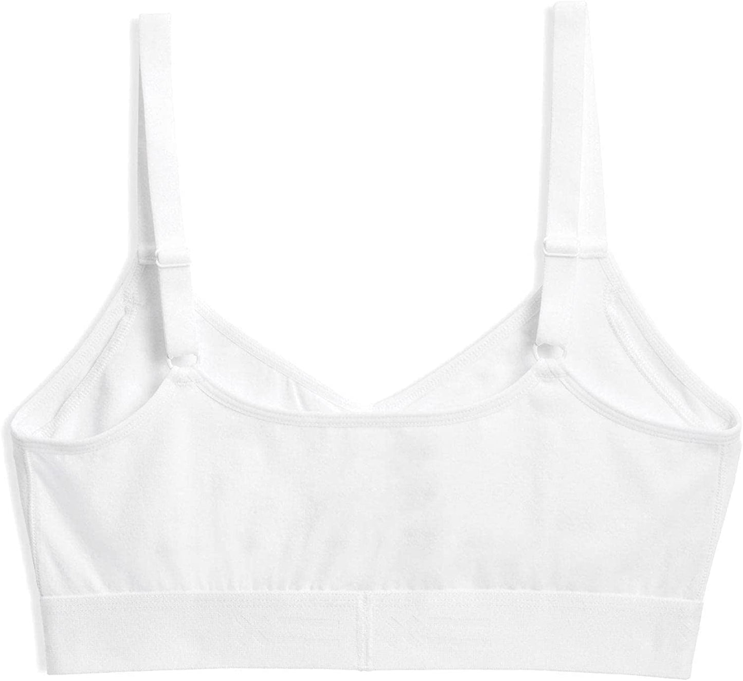 Tomboyx V-Neck Bralette, Cotton Bra for Women, Adjustable Straps Wireless No-Padding Low-Impact, (XS-4X)