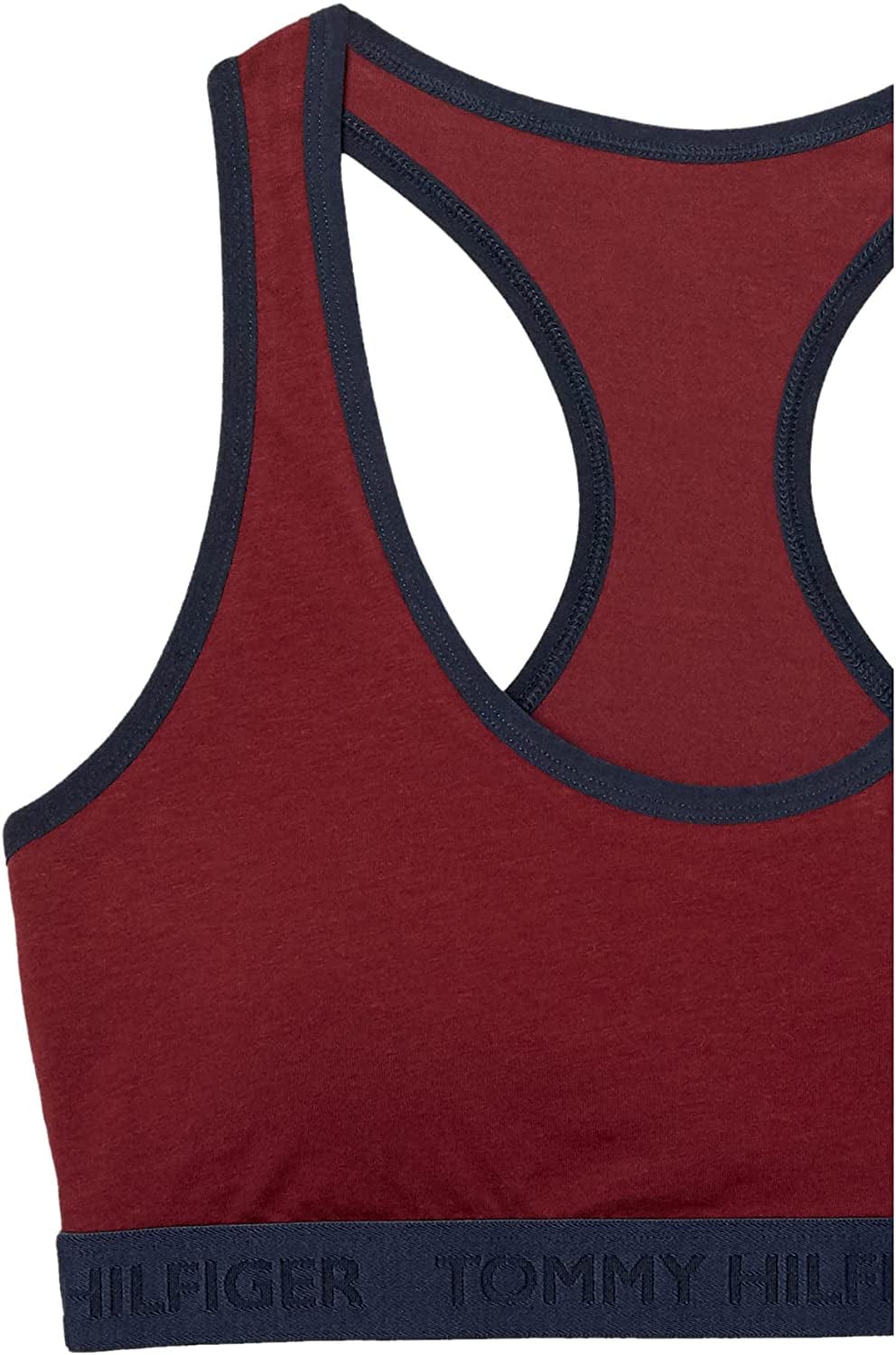 Tommy Hilfiger Women'S Bra Racerback Cotton Bralette, 2 Pack