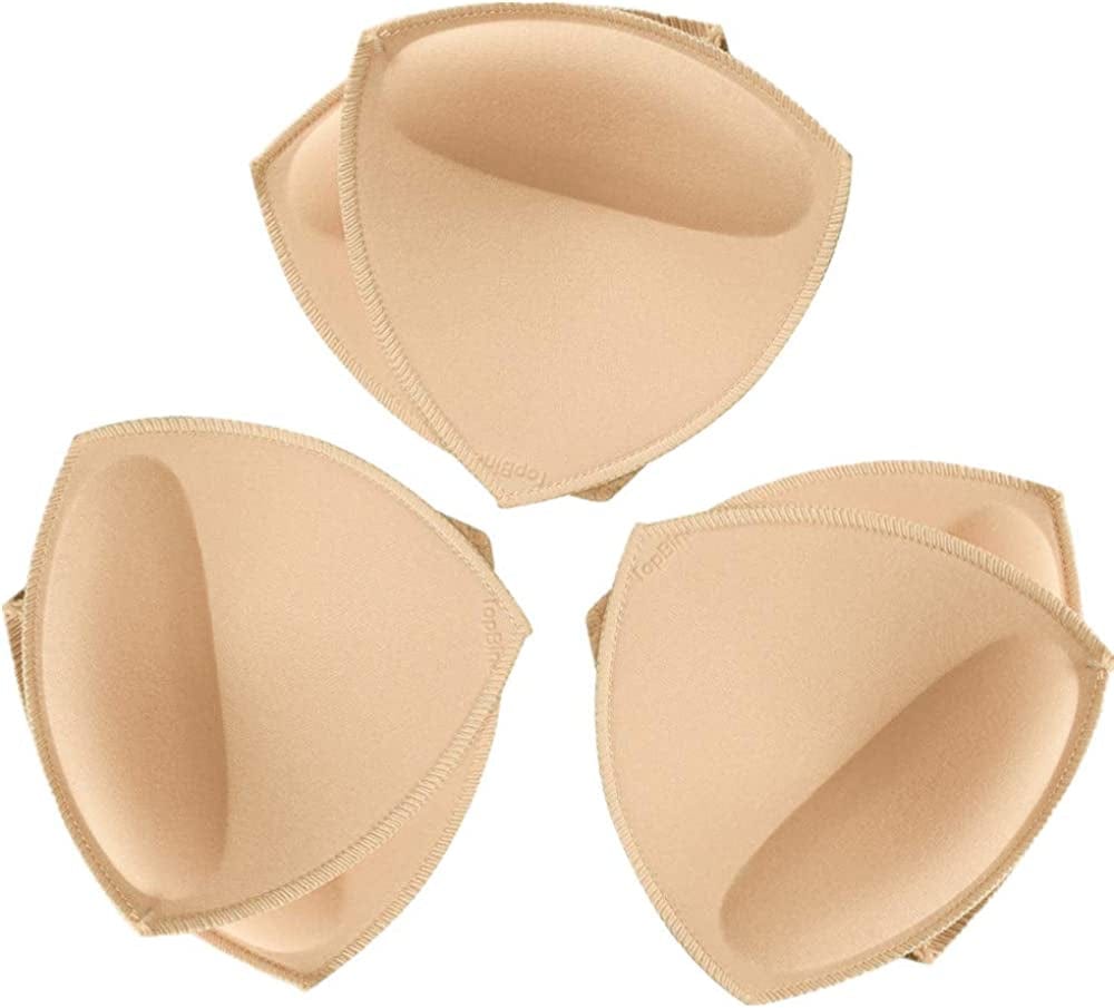 Topbine Removable Bra Pads Inserts Women'S Comfy Sports Cups Bra Insert for Bikini Top Swimsuit C/D