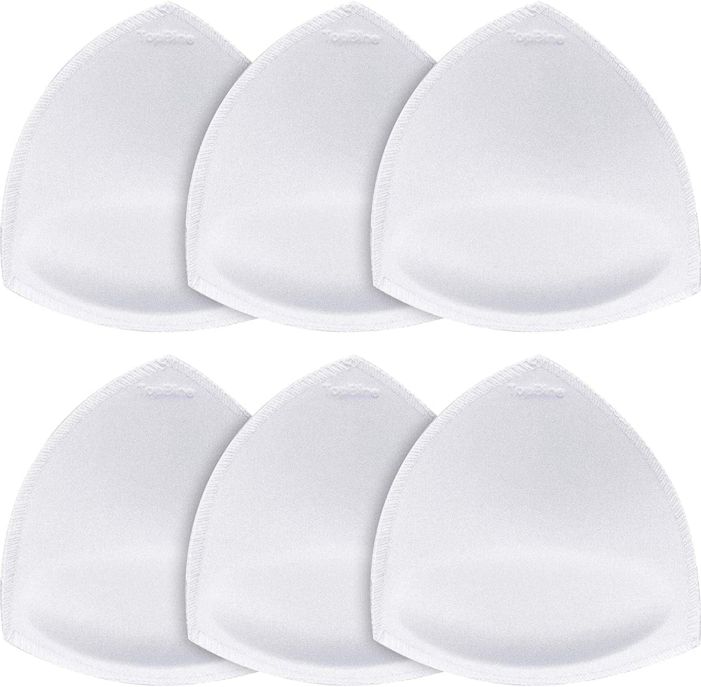 Topbine Removable Bra Pads Inserts Women'S Comfy Sports Cups Bra Insert for Bikini Top Swimsuit A/B White