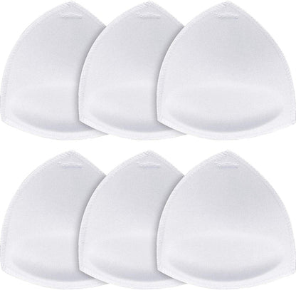 Topbine Removable Bra Pads Inserts Women'S Comfy Sports Cups Bra Insert for Bikini Top Swimsuit A/B White