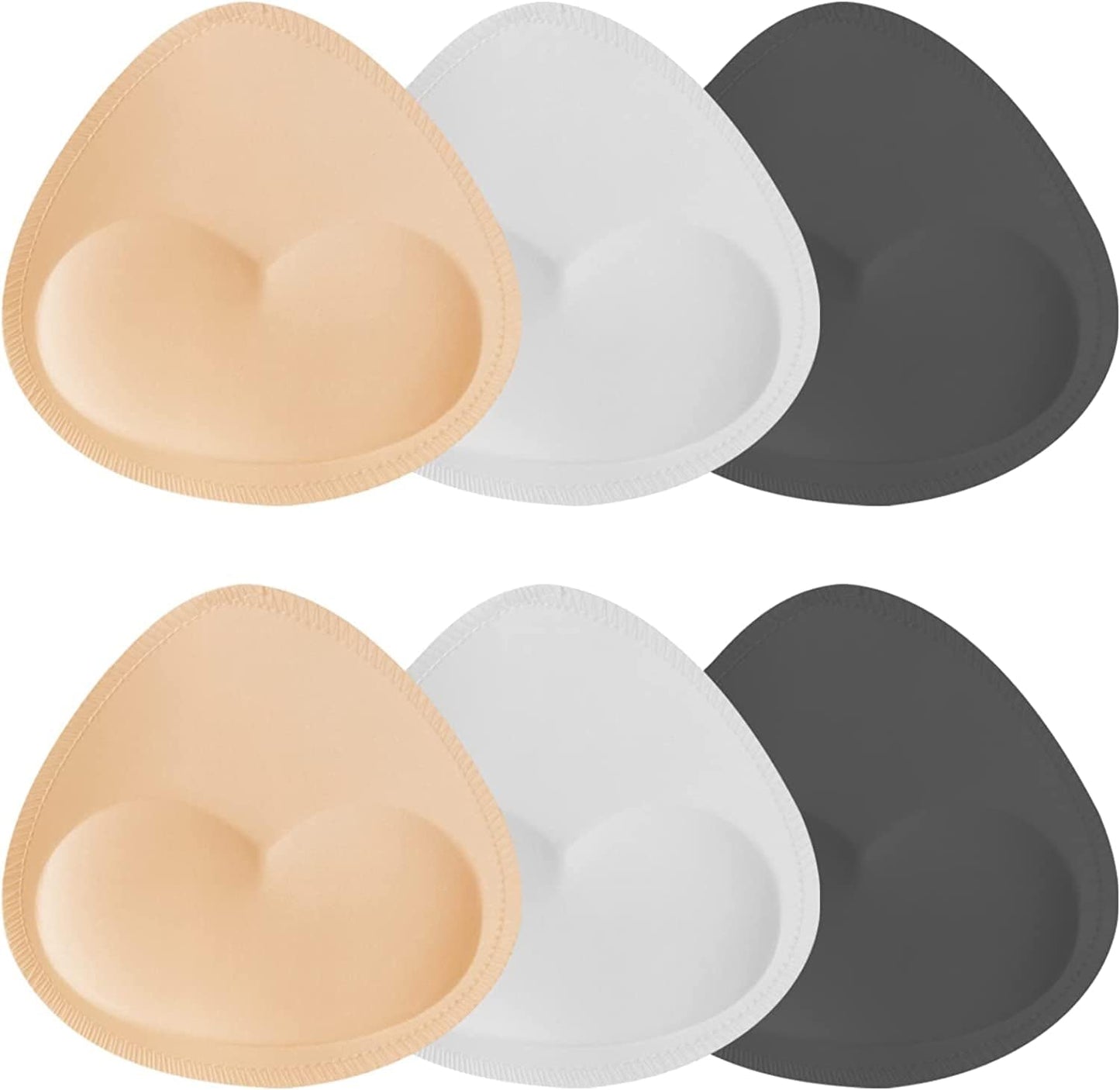 Topbine Removable Bra Pads Inserts Women'S Comfy Sports Cups Bra Insert for Bikini Top Swimsuit Heart C/D 3color