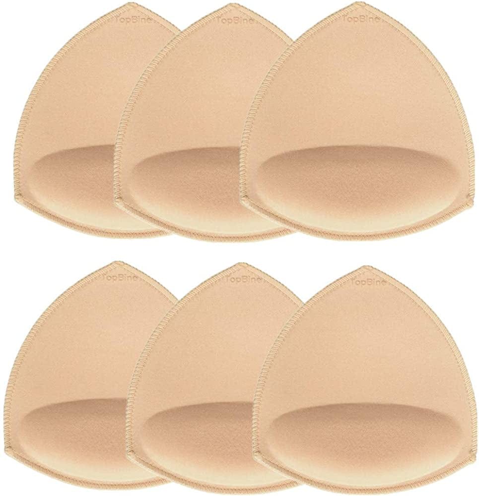 Topbine Removable Bra Pads Inserts Women'S Comfy Sports Cups Bra Insert for Bikini Top Swimsuit A/B