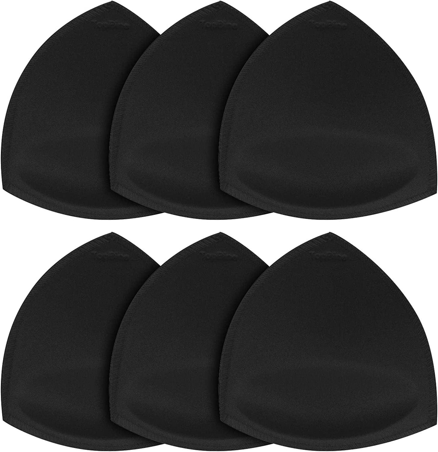 Topbine Removable Bra Pads Inserts Women'S Comfy Sports Cups Bra Insert for Bikini Top Swimsuit A/B Black