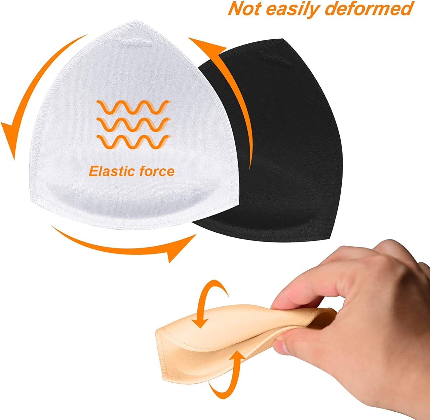 Topbine Removable Bra Pads Inserts Women'S Comfy Sports Cups Bra Insert for Bikini Top Swimsuit