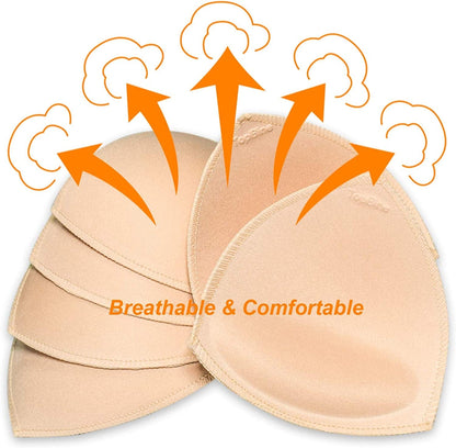 Topbine Removable Bra Pads Inserts Women'S Comfy Sports Cups Bra Insert for Bikini Top Swimsuit