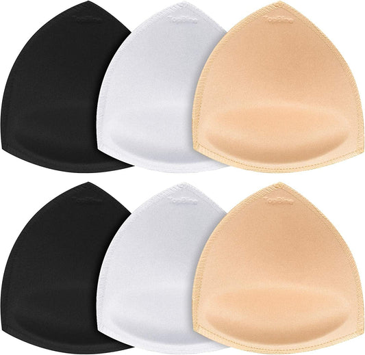 Topbine Removable Bra Pads Inserts Women'S Comfy Sports Cups Bra Insert for Bikini Top Swimsuit A/B 3 Color