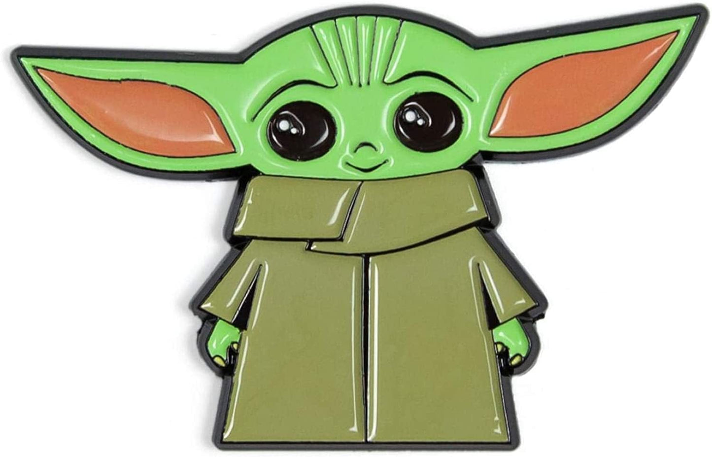 Toynk Star Wars Exclusive Enamel Lapel Pin - the Mandalorian Cartoon Child Baby Yoda Ears up Collectible Badge for Backpacks, Clothes, Bags, Jackets, Hat Accessories