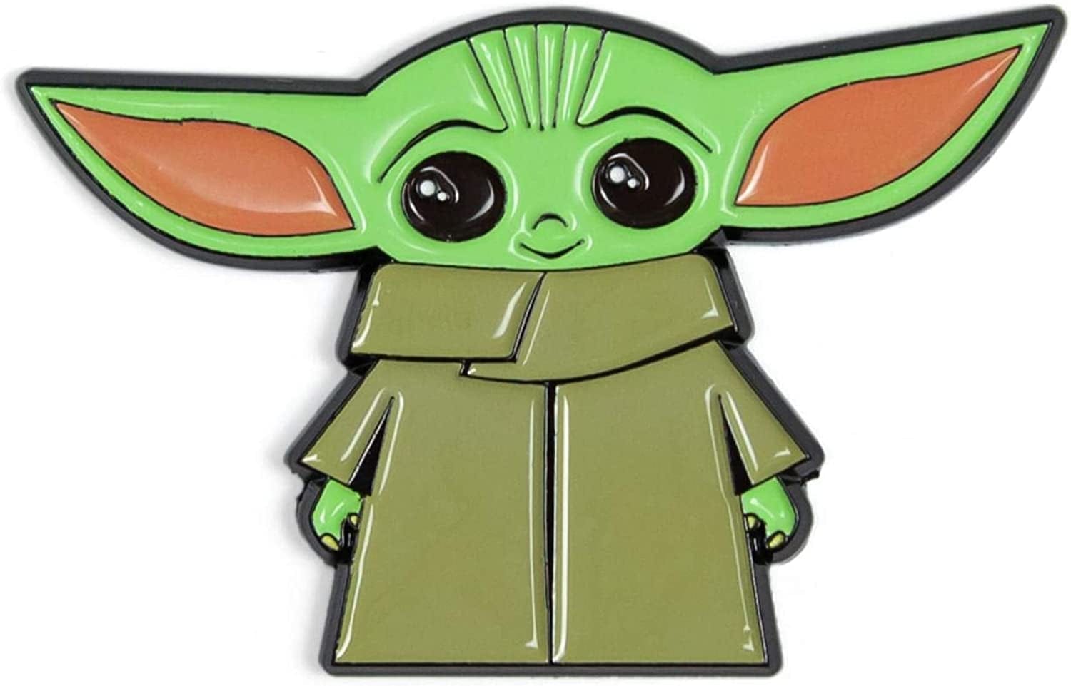 Toynk Star Wars Exclusive Enamel Lapel Pin - the Mandalorian Cartoon Child Baby Yoda Ears up Collectible Badge for Backpacks, Clothes, Bags, Jackets, Hat Accessories