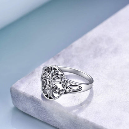 Tree of Life Ring for Her 925 Sterling Silver Tree of Life Rings for Women Girls Celtic Ring Jewelry Birthday Gifts