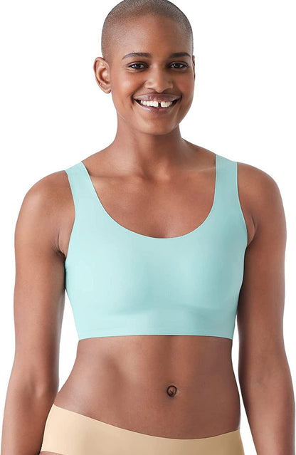 True & Co Women'S True Body Scoop Neck Bra Sky Blue / Standard Cup / X-Large