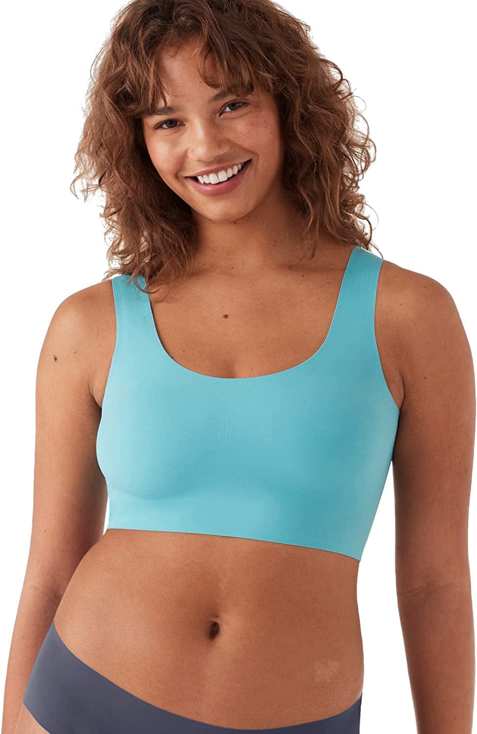 True & Co Women'S True Body Scoop Neck Bra Aqua / Standard Cup / S (32C-D,34A-B)