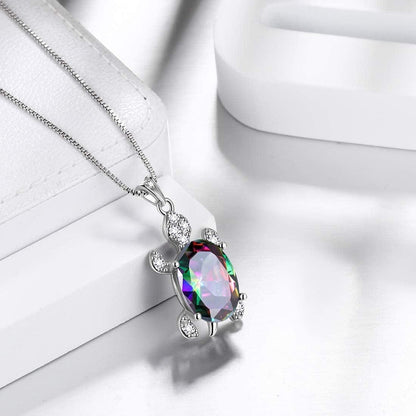Tutrle Jewelry 925 Sterling Silver Women Sea Animal Turtle Necklace/Earring/Ring/Bracelet Crystal Cubic Zirconia Jewelry