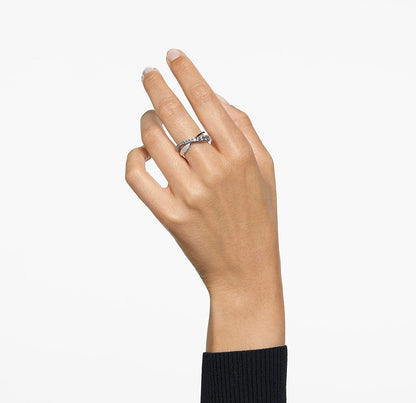 Twist Crystal Ring Jewelry Collection, Rhodium Tone Finish