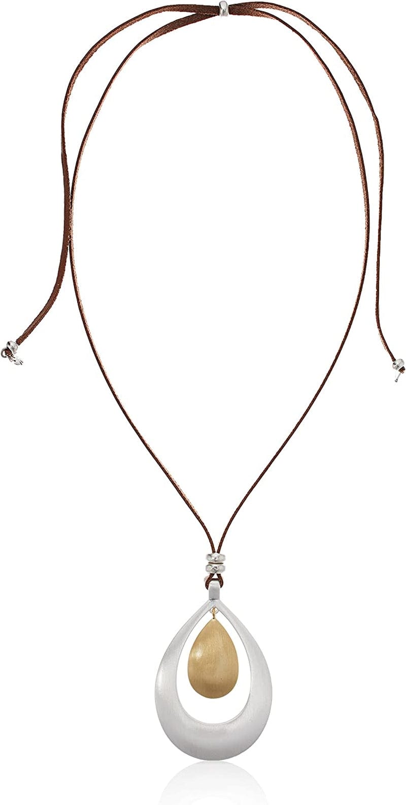 Two-Tone Pendant Necklace TWO TONE / One Size
