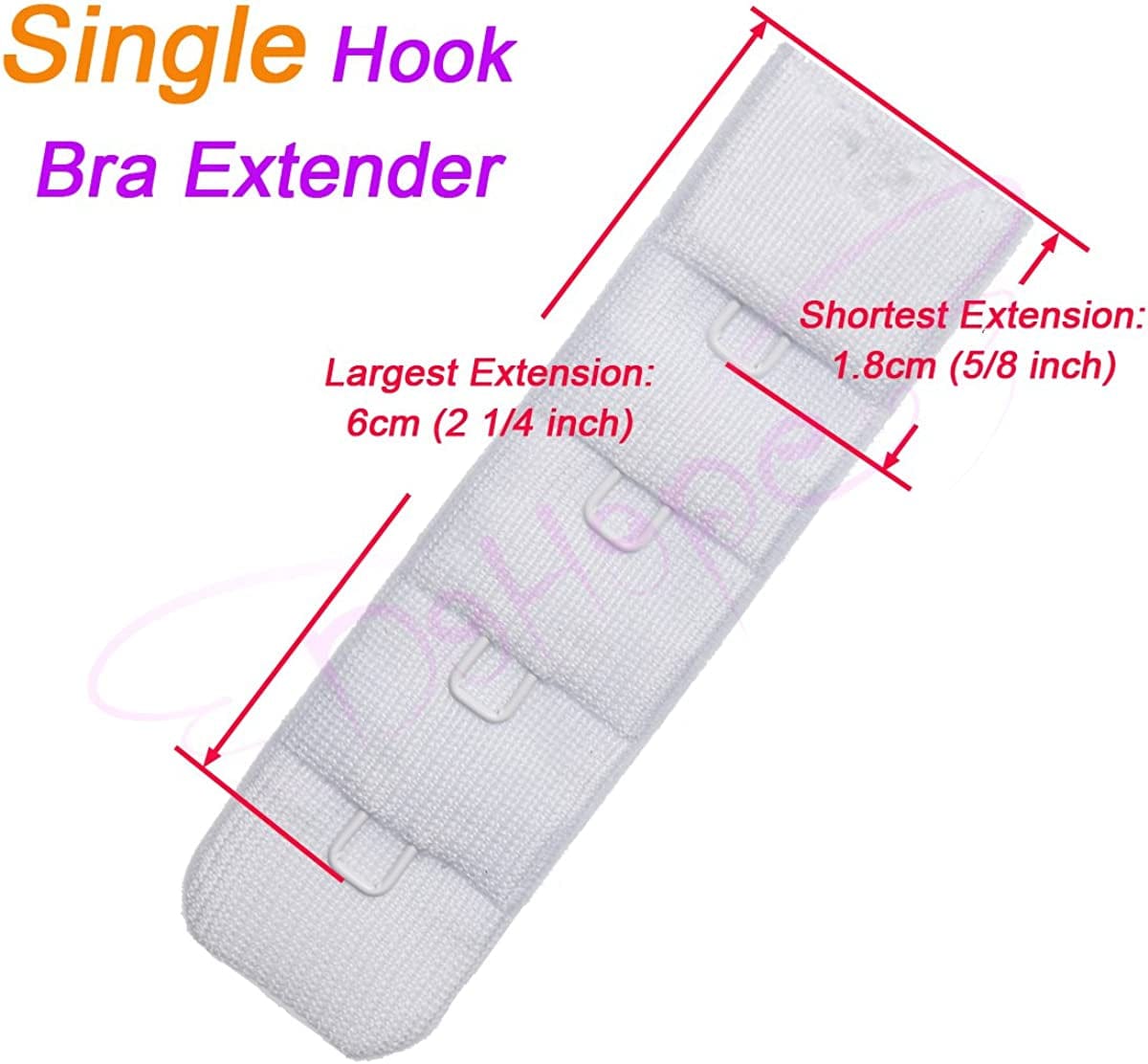 Ultra Soft Bra Extender Band Breathing Room 4 Rows Hook & Eye Extension Strap