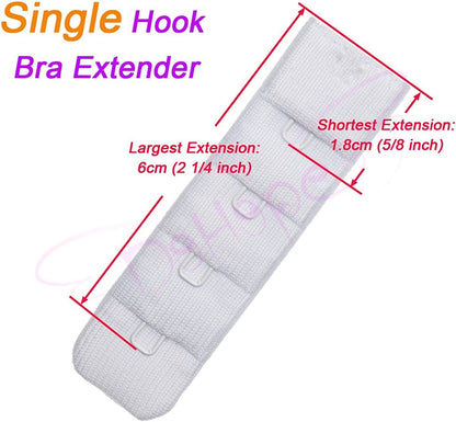Ultra Soft Bra Extender Band Breathing Room 4 Rows Hook & Eye Extension Strap