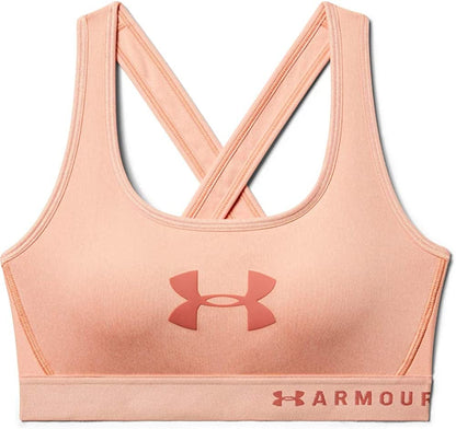 Under Armour Women'S Armour Mid Crossback Novelty Sports Bra Calla Light Heather (689)/Iridescent / Medium