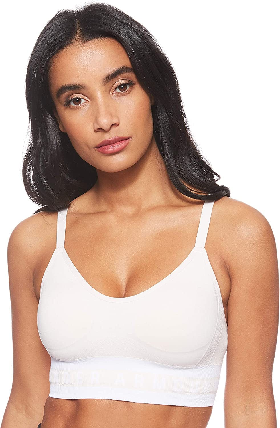 Under Armour Women'S Seamless Longline Sports Bra Apex Pink (675)/White / Small